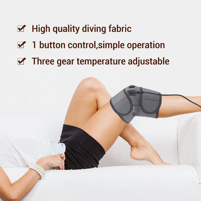 Electric Leg Heating Knee Pad 5V USB Charging Heated Knee Brace 3 Heat Levels Knee Heating Pad For Knee Joint Pain Relief
