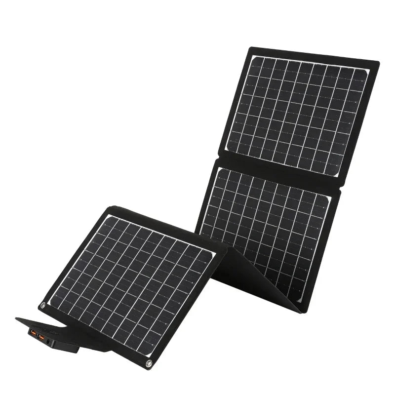 Foldable Solar Panel - Portable Plate Charger USB Full Time Power Solars Panels for Phone PowerBank Mobile Emergency Supply