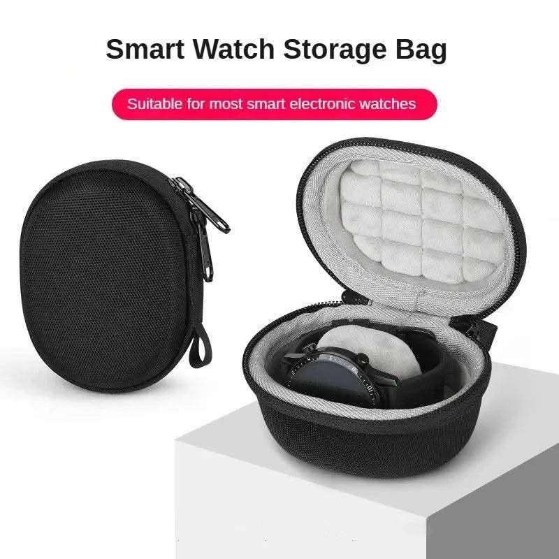 Portable EVA Single Watch Travel Case Watch Storage Organizer Box Watch Holder Waterproof for Smartwatches Zippered Container