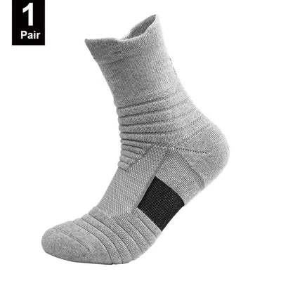 1/3 Pairs Anti-slip Football Socks Men Cotton Sock Short Long Tube Soccer Basketball Sport Socks Breathable Deodorous Sock 39-45 - Elanique