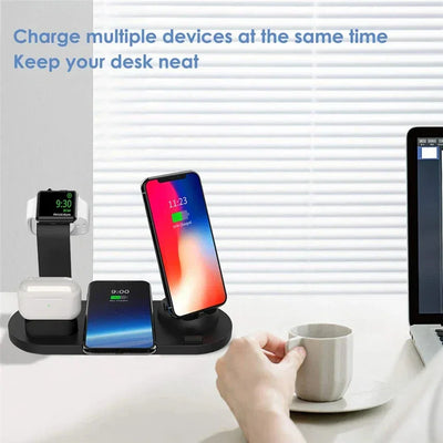 Universal Wireless Charging Station for iPhone 16, 15, 14, 13, 12, 11 Pro Max/Pro/Mini/Plus & for AirPods Pro 2 - Quick Charge
