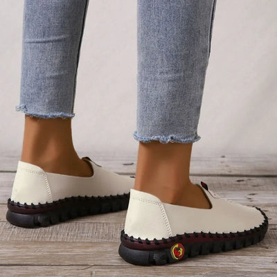 Orthopedic shoes for woman wide foot slip on loafers elderly women flat moccasins new nurse doctor comfort womens orthotic shoes