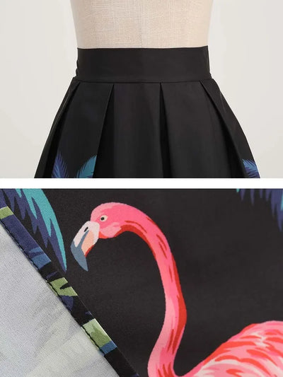 Summer Casual Women Midi Skirt Polka Dot High Waist Retro Vintage 50s Pleated Party Skirts