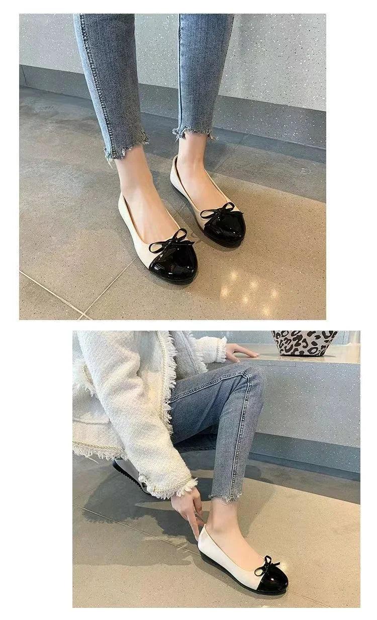 Women’s elegant bow-knot slip-on loafers flat shoes fashion ballerina woman/ladies zapatos de mujer