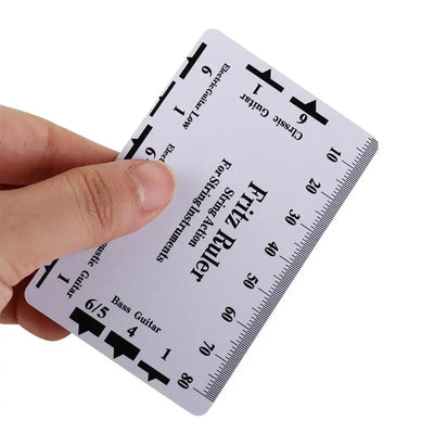 Guitar Strings String Pitch Ruler Measurement Rulers Card Guitar Ruler Compact Instruments Action Gauge Ruler Ukulele Bass