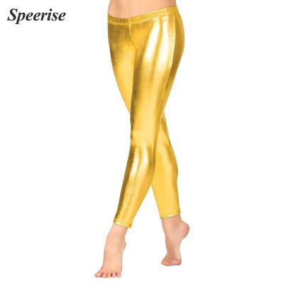 Women Metallic Leggings Jazz Hip Hop