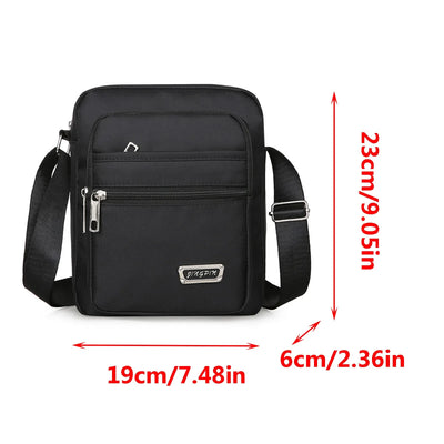 Men's Handbag Shoulder Messenger Bags Casual Canvas Travel Bag Waist Bag Multifunctional Waterproof Business Storage Bag Solid