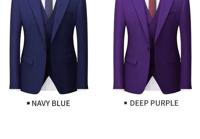 Italian Business Gentleman Slim Suit, Groom Wedding Blazers, Men's Blazers, Italian Costume, Sizes M to 5XL