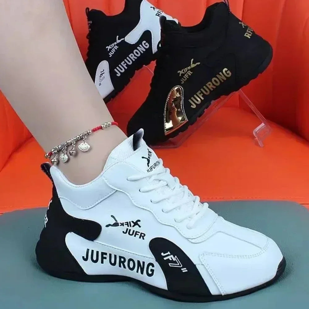 Women Sneakers Spring and Autumn New Breathable Lace Up Platform Sneakers Women Walking Designer Loafers Shoes Zapatos De Mujer