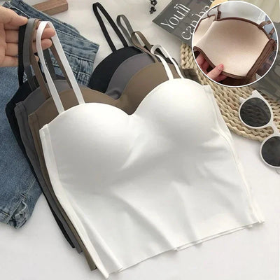 Women Solid Colour Wireless Padded Bra