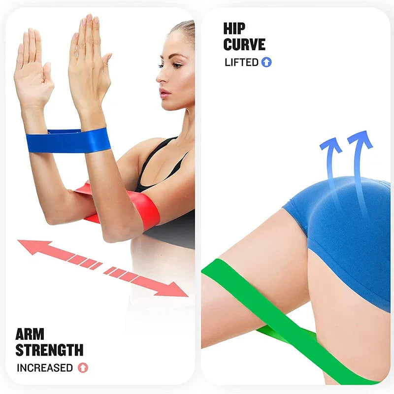 Resistance Bands Exercise Workout Bands Stretch Bands for Booty Legs Pilates Flexbands Pull Rope Yoga Gym Equipment for Home