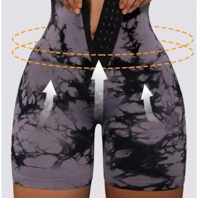 Women Tie Dye Leggings Seamless Knit