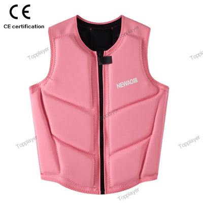 Wakesurf Life Jacket for Adults Comp Vest CE Approved Neoprene Premium Quality Impact Vest Watersports Life Jackets