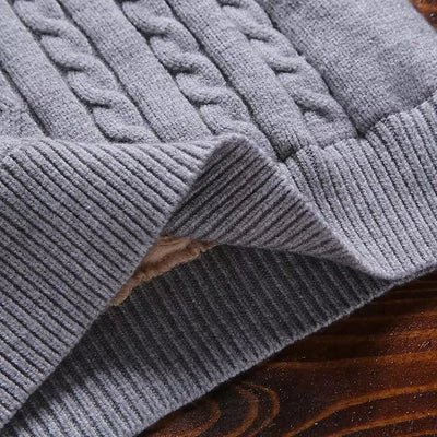 New Turtleneck Sweaters Men Autumn Winter Thick Knitted Sweaters Added Velvet Solid Color Casual Base Pullovers