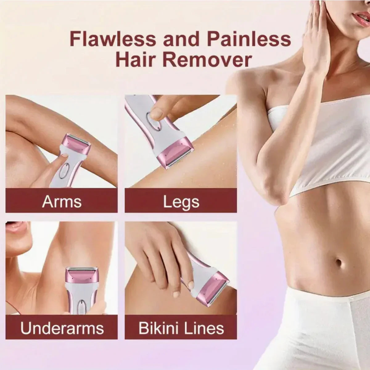 Electric Women Epilators Shavers Razors Trimmers for Women on Private Area and Leg Armpit Back Hair, Girls Bikini Epilators