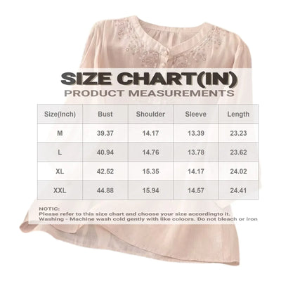 3/4 Sleeve Linen Tops For Women