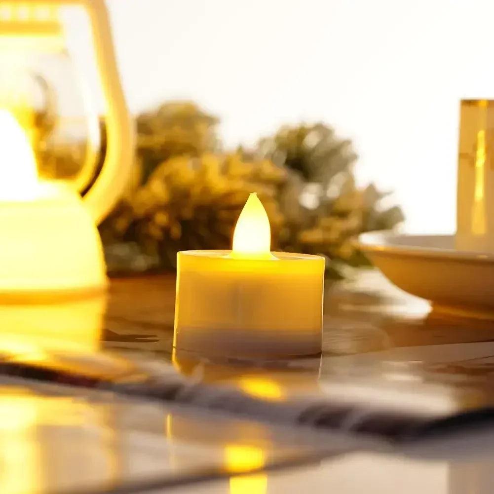 Solar candle tea lamp smokeless simulation led electronic outdoor christmas halloween wax