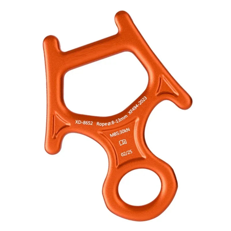 Aluminum Alloys Downhills Descender Rappel Belays Abseiling Mountaineering Device for Rock Climbing and Succour