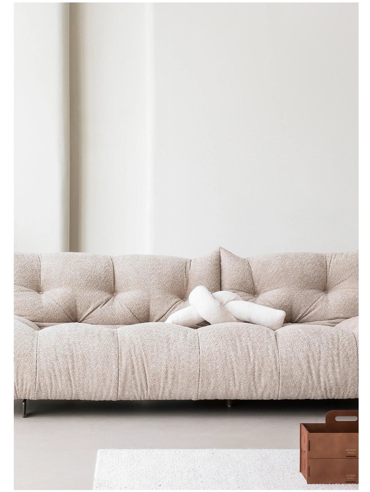 Alpaca Velvet Creamy Style Sofa Bed Foldable for Small Rooms Multifunctional for Lounging Sleeping Lazy Comfort Furniture FYLS