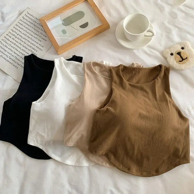 Yoga Top For Women Loose Fit Workout Crop Tops Tank Gym Wear Fitness Sleeveless Cami Sport Shirts Running Vest Built In Bra