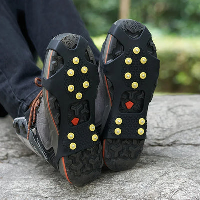 10/5 Teeth Climbing Crampons Anti-Slip Mountaineering Cleats Outdoor Unisex Snow Claw Shoe Covers Walking Hiking Accessories