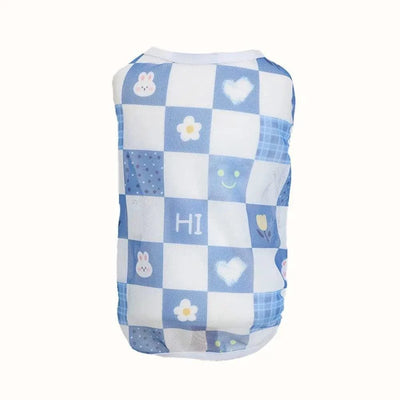 Pet clothing is fresh cute fashionable summer thin cat and dog clothing breathable mesh suspender and stylish vest