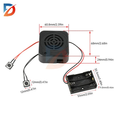 Recordable sound module 2/4 minute recorder DIY voice recording module with speaker button control for music box greeting card