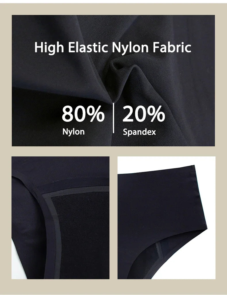 Menstrual Panties Women High Waist Seamless Menstrual Briefs Leak Proof Period Panties Heavy Flow Absorbent Period Underwear