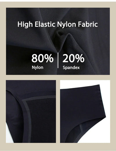 Menstrual Panties Women High Waist Seamless Menstrual Briefs Leak Proof Period Panties Heavy Flow Absorbent Period Underwear