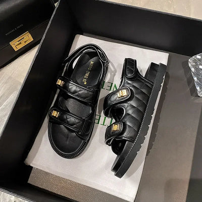 High Quality Platform Sandals Women Wide Strap Platform Open Toe Sandals for Women Female Flat Sandal Summer Ladies Shoes