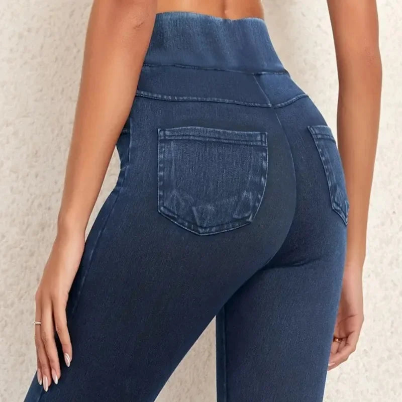 Women's Faux Denim Yoga Leggings