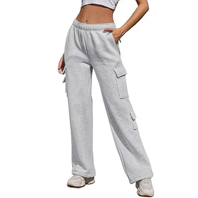Womens Cargo Pants Sweatpants Women High Waisted Sweatpants Jogging Baggy Pants Slacks Multi Pockets 2025