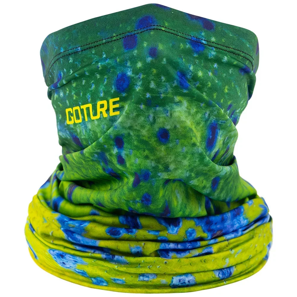Goture UPF50+ Neck Gaiter Face Mask Cold Feeling Summer Elastic Multi Scarf UV Protection for Men Women Fishing Cycling Climbing