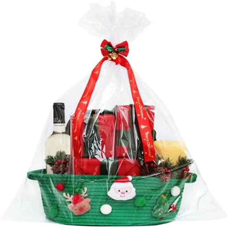 Gift Baskets Small Cotton Rope Baskets Storage Toy Snack Baskets With Handles