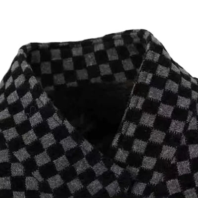 High Quality Men's Blazers Business Casual Stand Collar Woolen Jacket Classic Plaid Retro Versatile Tops Streetwear Coats