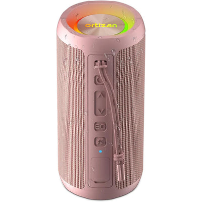 Ortizan Portable Party Speaker with Beat-Synced RGB Light, Powerful Sound and Deep Bass,TWS Stereo Pairing,IPX7 Waterproof