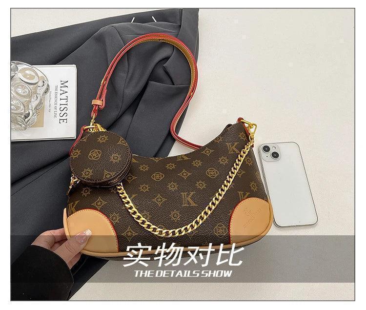 Famous designer elegant handbags leather for women ladies crossbody shoulder bag classic popular and lightweight
