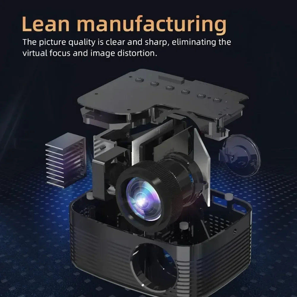 Mini Portable Projector Home Theater Smart TV LED Video Support 4k 1080P Movie Screen Android Car Outdoor Game Mobile Pocket