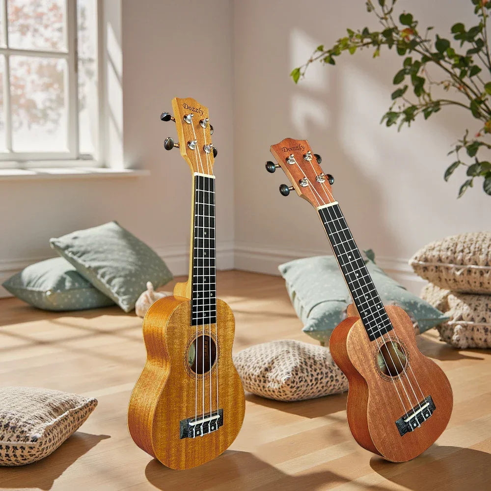 Ukulele Soprano 21 Inch Professional Acoustic Ukelele Four String Ukulele High Quality Solid Wood Beginner Kit for Kids Starter