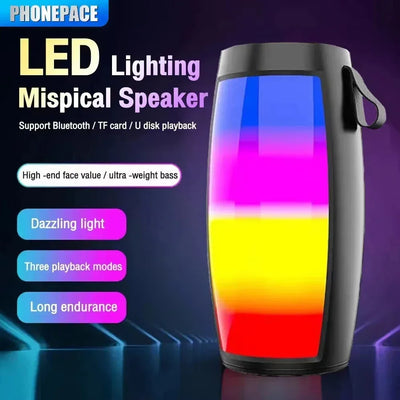 Wireless Bluetooth Speakers Home Outdoor Portable Small Speaker Subwoofer Car Audio Bass MP3 Player Sound System LED Lights