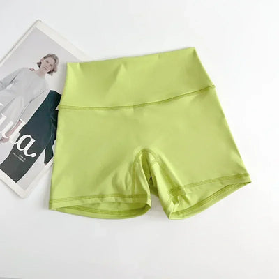 Women Sports Biker Shorts Women Naked Feeling High Waist Yoga Shorts Push Up Fitness Leggings Tummy Control Yoga Slim Shorts🩳👍