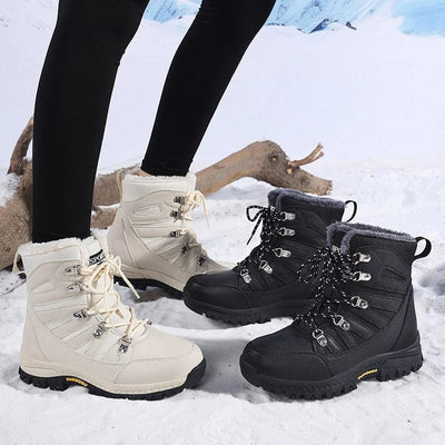 2025 New WinterFleece-Lined Thickened Wear-Resistant Outdoor Climbing Shoes Women's Cotton Snow Boots High-Top Cotton Shoes