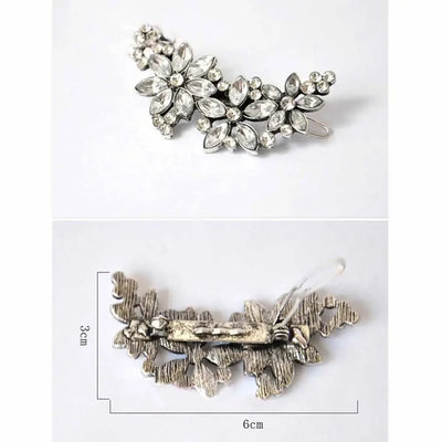 Fashion Cute Accessories Women's Hairpins Rhinestone Crystal Hair Clip Jewelry Flower