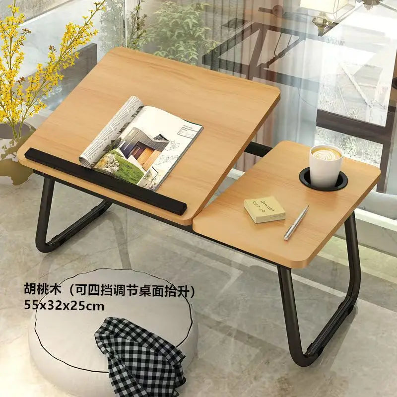 Ergonomically Folable Table Designed Integrated Bed Laptop Lazy Desk with Adjustable Height Compactness Versatility