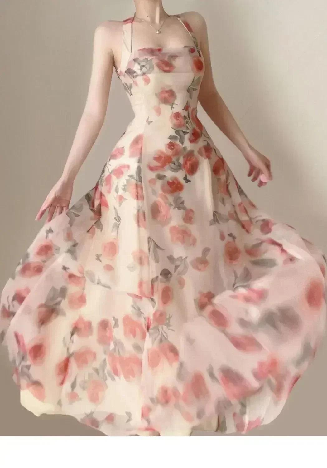 Long dresses womens clothing french elegant party dressess female 2025 summer new fashion versatile beach style evening