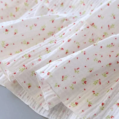 Summer Cotton Dresses Women 100% Crepe Nightgowns Sleepwear