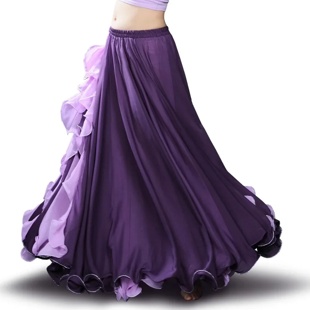 Belly Dance Skirt Undercover Practice Clothing for Women 2024 New Sexy Oriental Dance Half Body Beginner's Big Swing Skirt