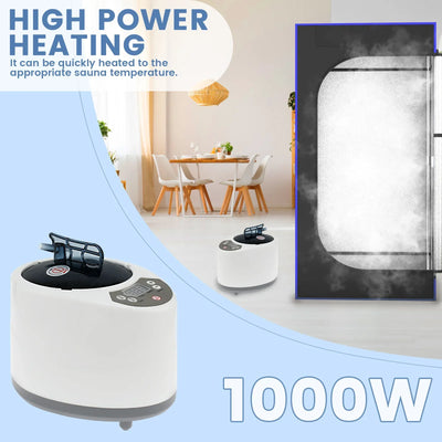 New 3L Sauna Steamer Machine 1000W US Steam Pot Generator with Protection Large Capacity Sauna Steamer for Bath Tub Sauna Room