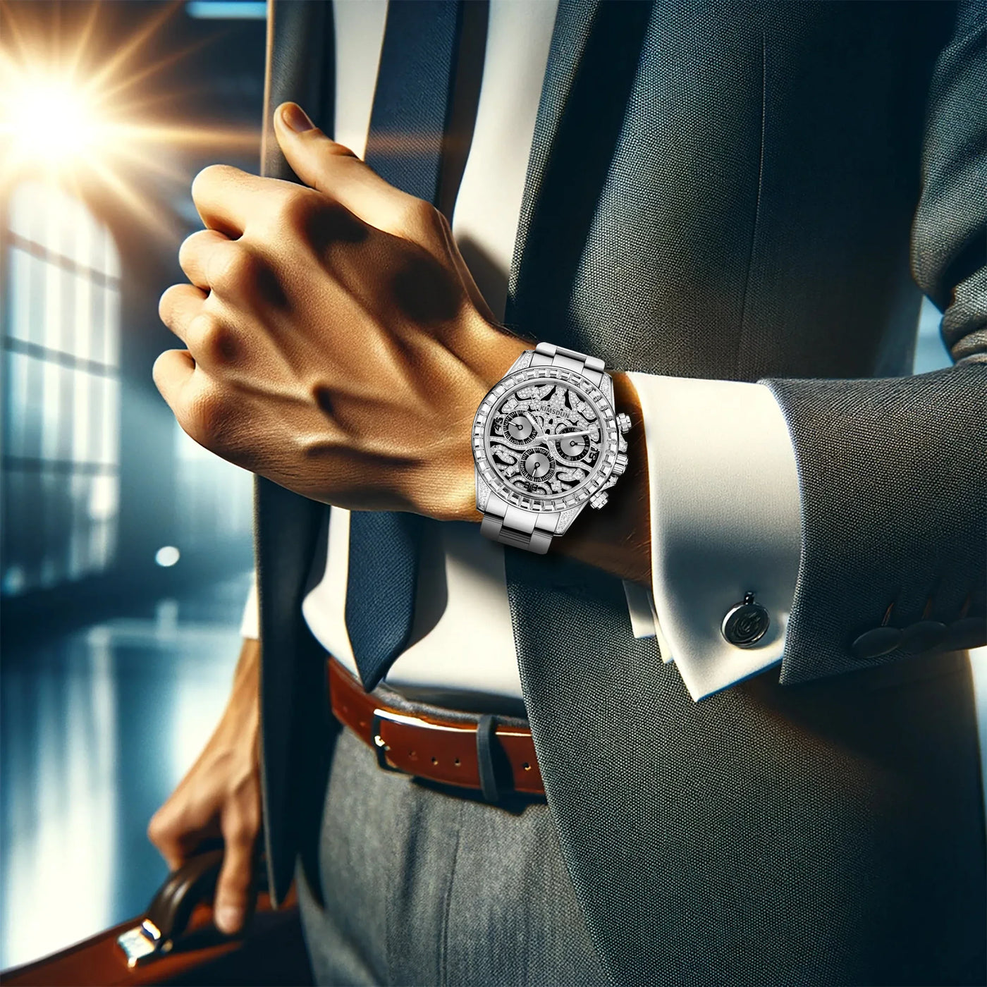 Men's trendy high-end fully automatic men's watch with high aesthetic value, business luminous quartz watch