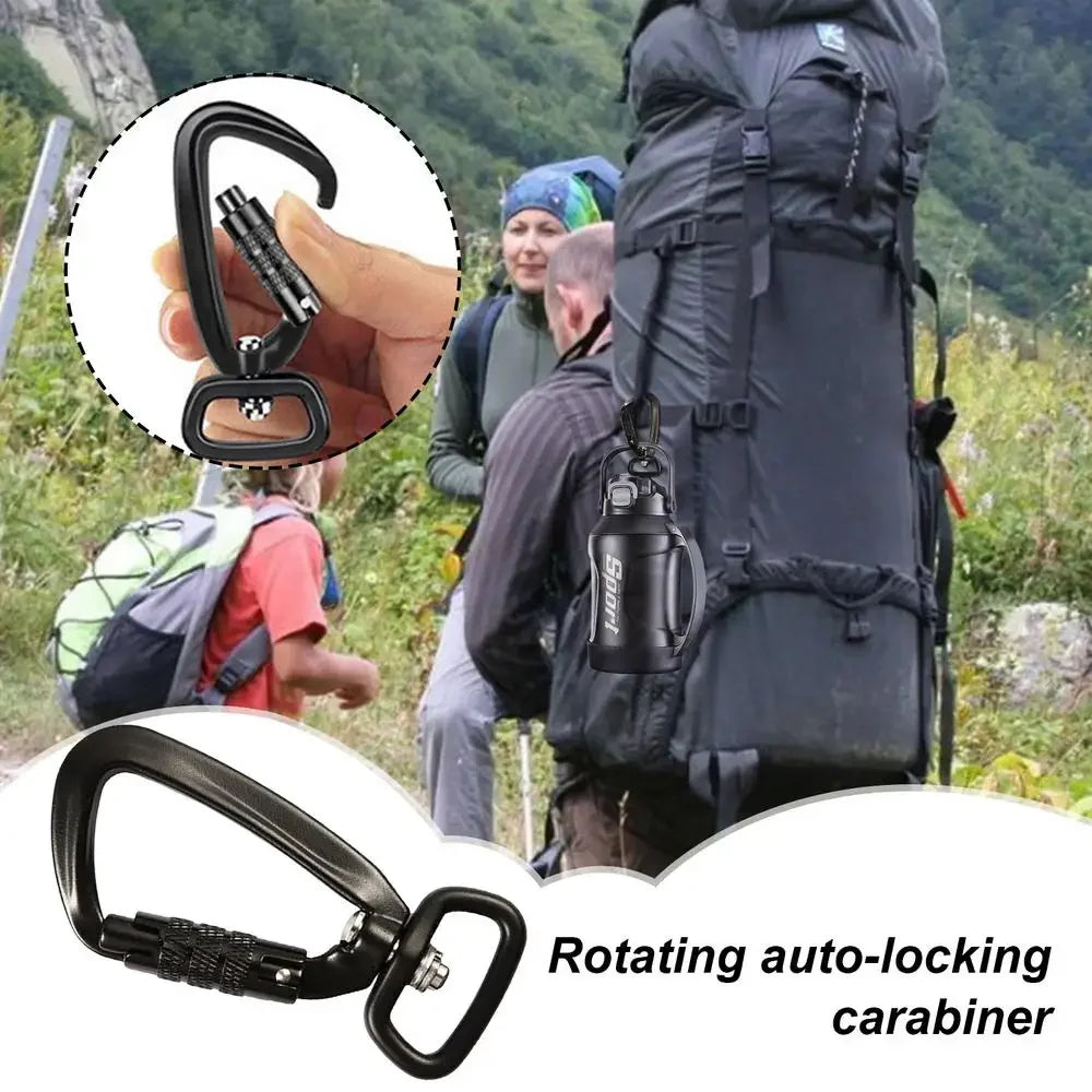 Mountain Climbing Carabiner Auto-Locking Twist Lock Caribeeners For Camping Shade Sail Accessories Rock Climbing Carabiner